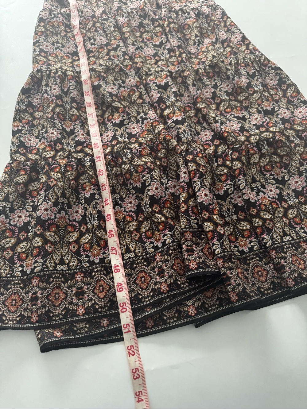 Max Studio Black Floral V-Neck Smocked Maxi Dress - Picture 10 of 10